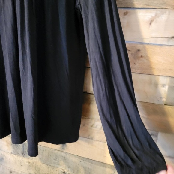 B Leev women's black causal patterned shoulder long sleeve top size xl - Picture 5 of 9